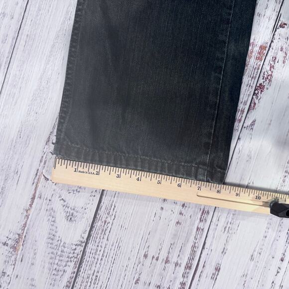 Levi’s 527 Bootcut Jeans Men 34x32 Cropped Faded Blue Y2K Grunge Streetwear - Picture 6 of 8